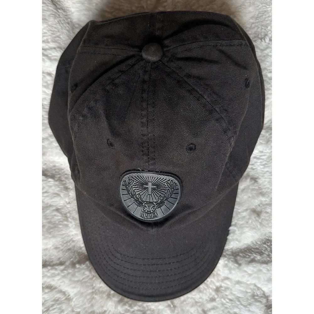 Jagermeister Deer Stag Logo Adjustable Baseball Hat Black Strapback Pre-Owned